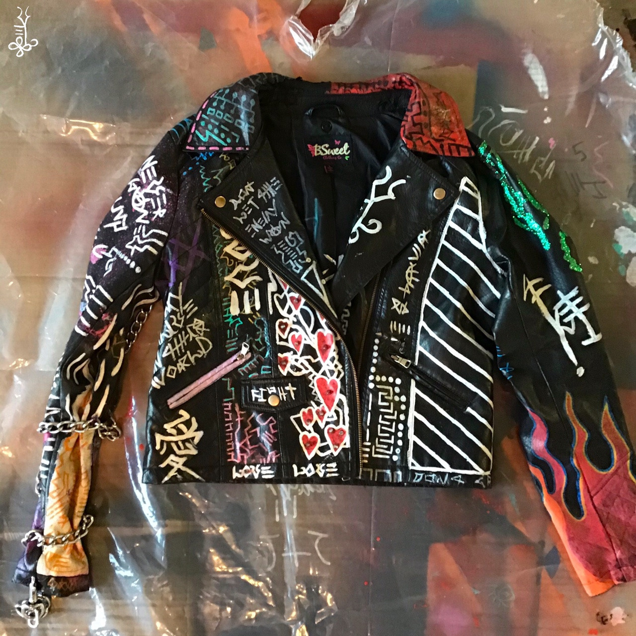 Leather “Clown” Jacket. FRONT