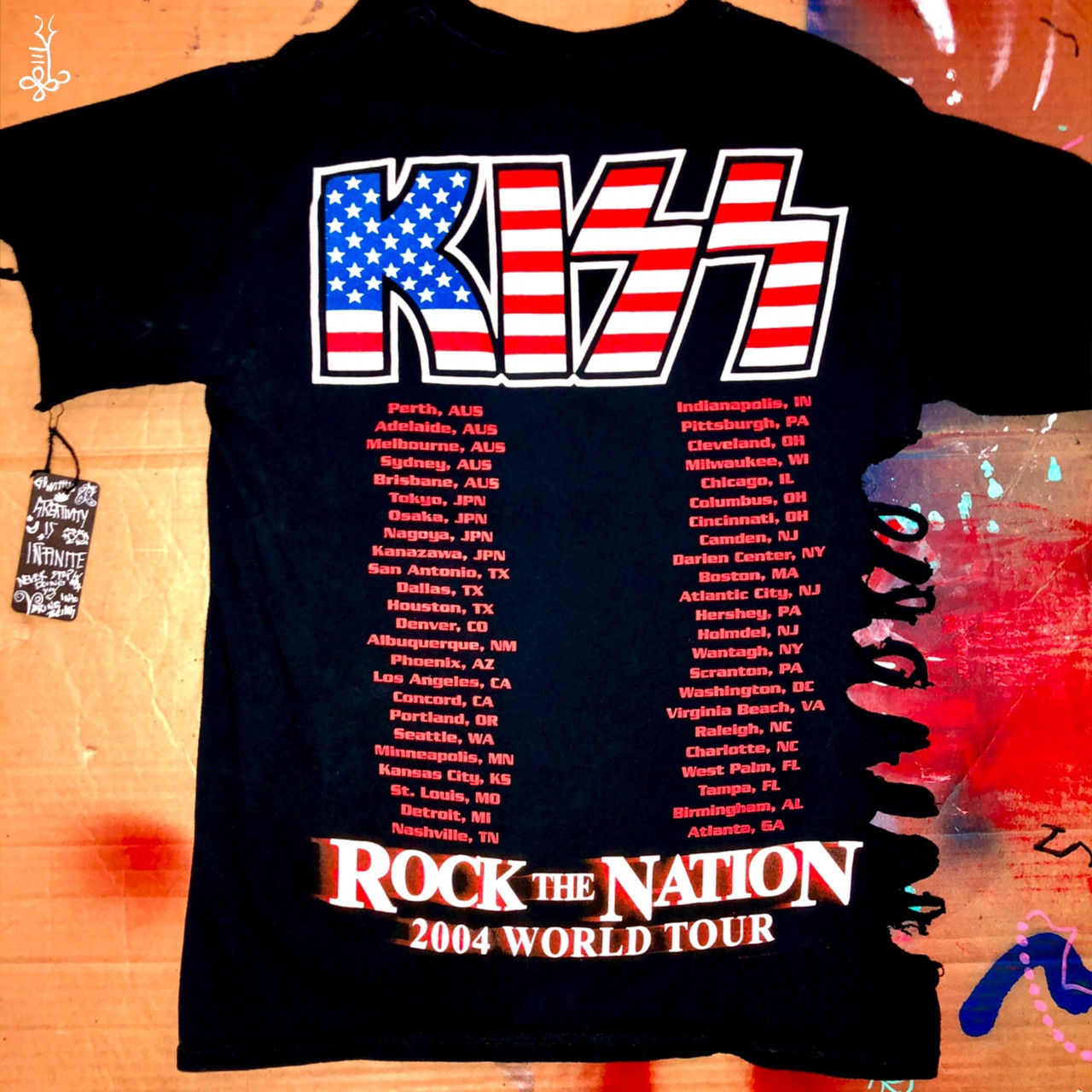 Distressed “Kiss” Shirt. BACK