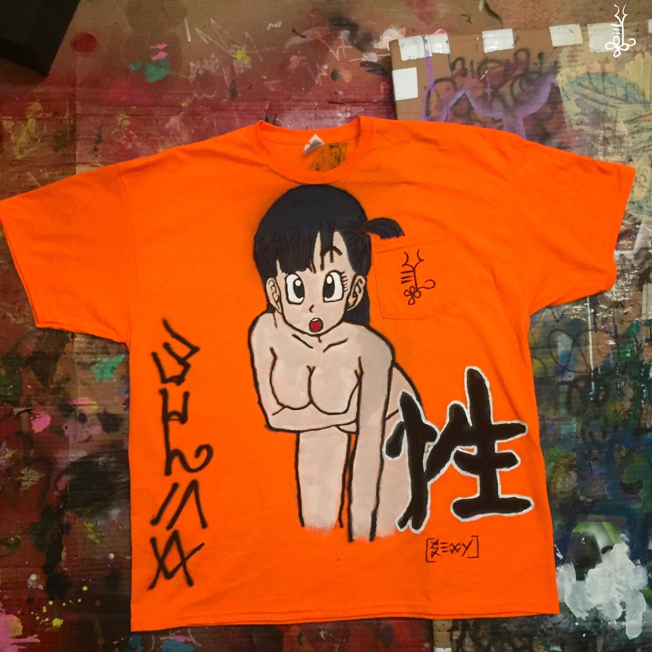 Nude Bulma / Kid Goku XXL Airbrush & Acrylic Paint. FRONT