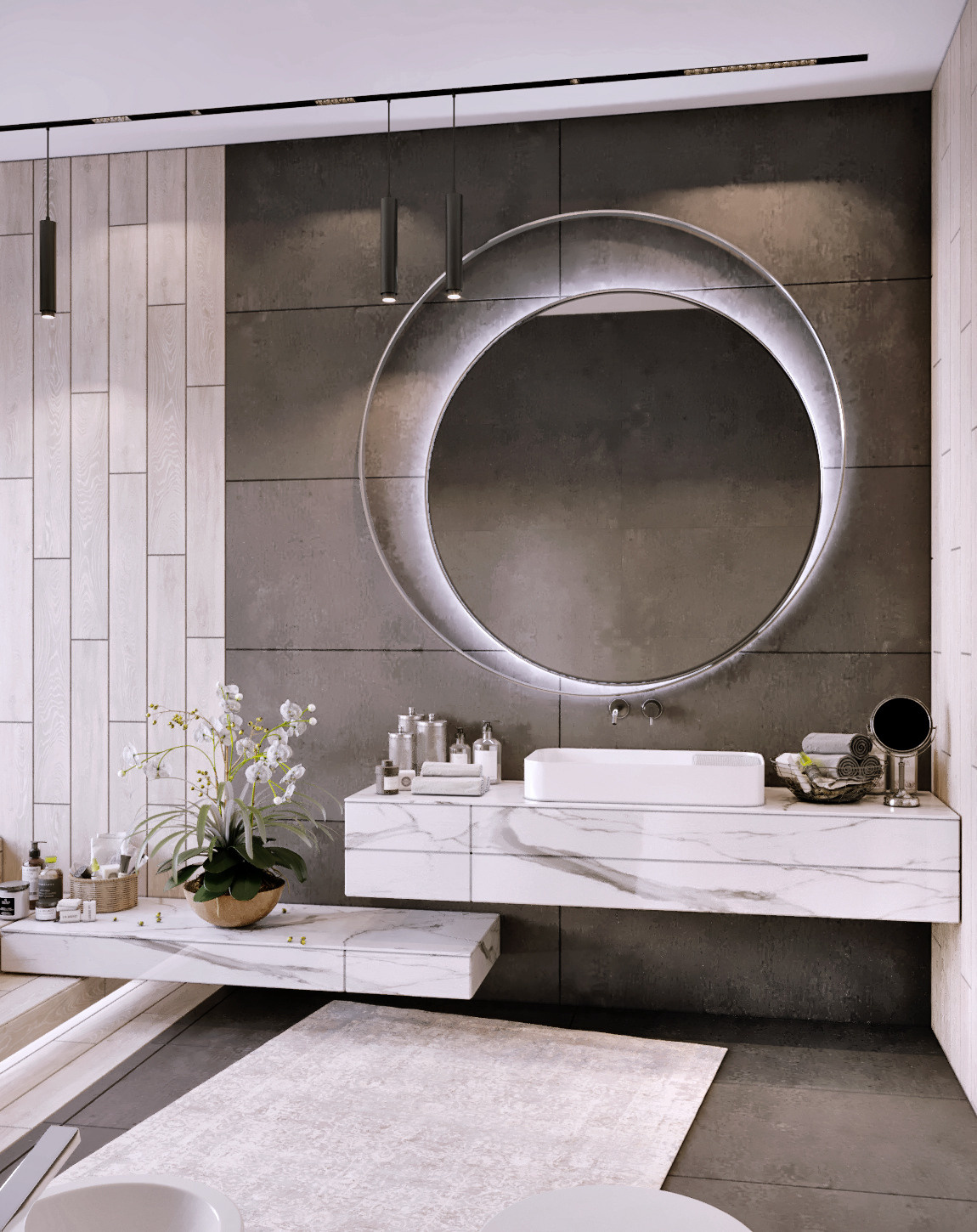 Современный СанУзел. г. Бельцы, Молдова. Архитектор, дизайнер интерьера, декоратор