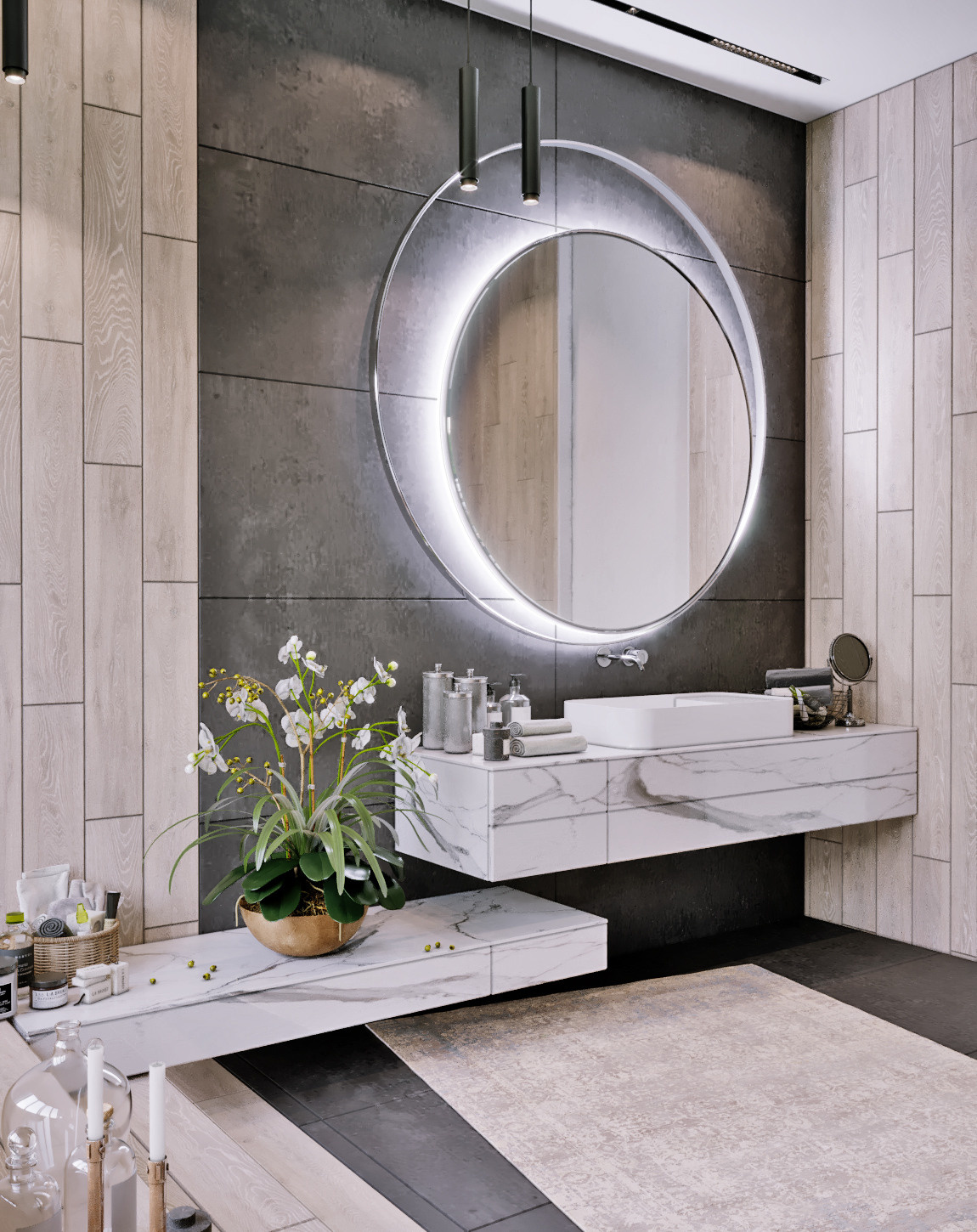 Современный СанУзел. г. Бельцы, Молдова. Архитектор, дизайнер интерьера, декоратор