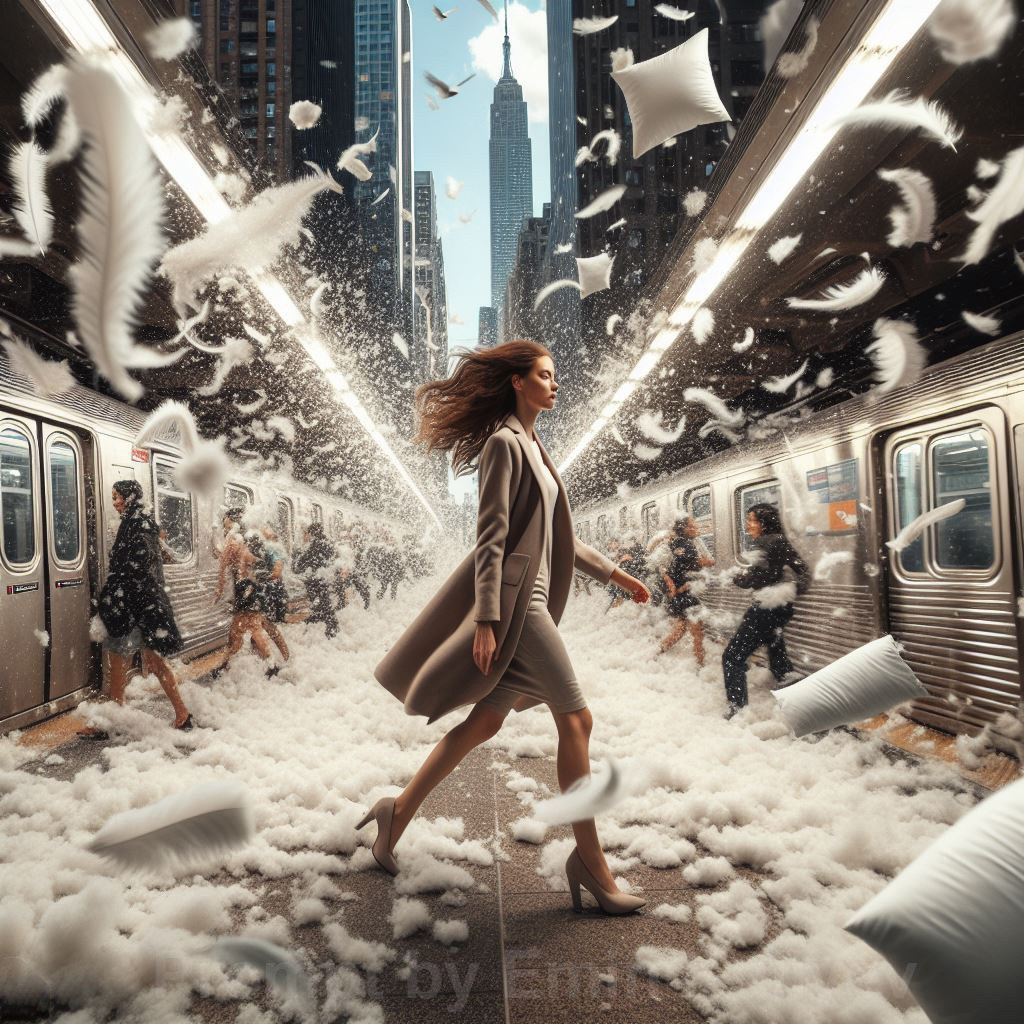 Virtual Pillow Fight Day was created with AI. Emin Kuliyev — Award-Winning Wedding Photojournalist NYC & USA | Best Wedding Photographer Known for Candid, Timeless Moments