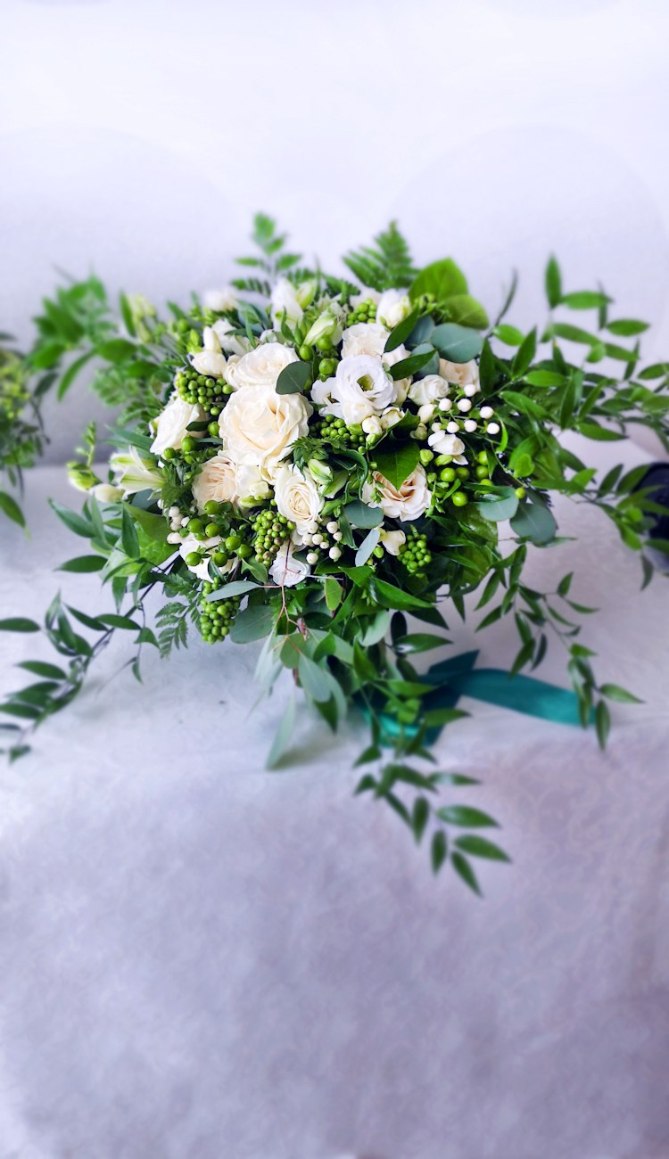 Līgavas pušķi baltos toņos. Event design, decoration, floristry, gift, Irina Novika, Riga, Latvia