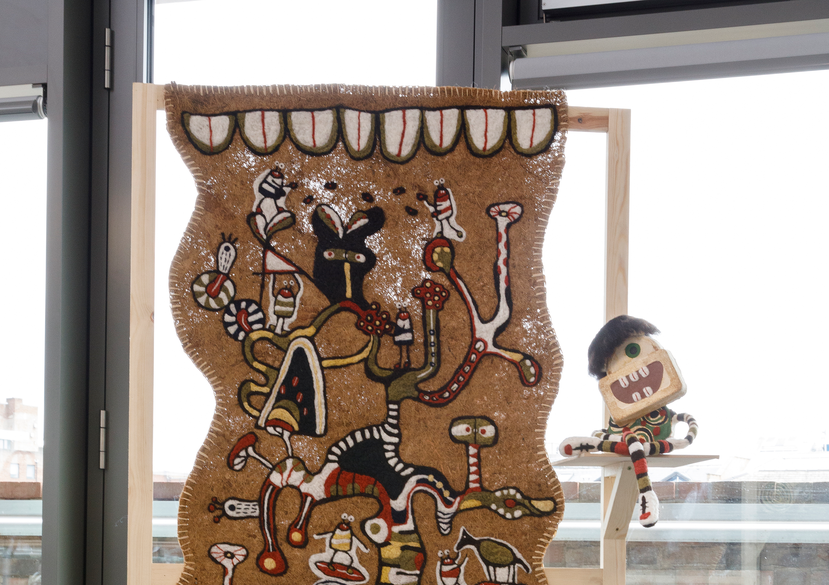 архивы Royal College of Art (RCA) Авторская текстильная работа в технике войлока и аппликации; пример современного экспериментального текстиля и художественного подхода к поверхности. 