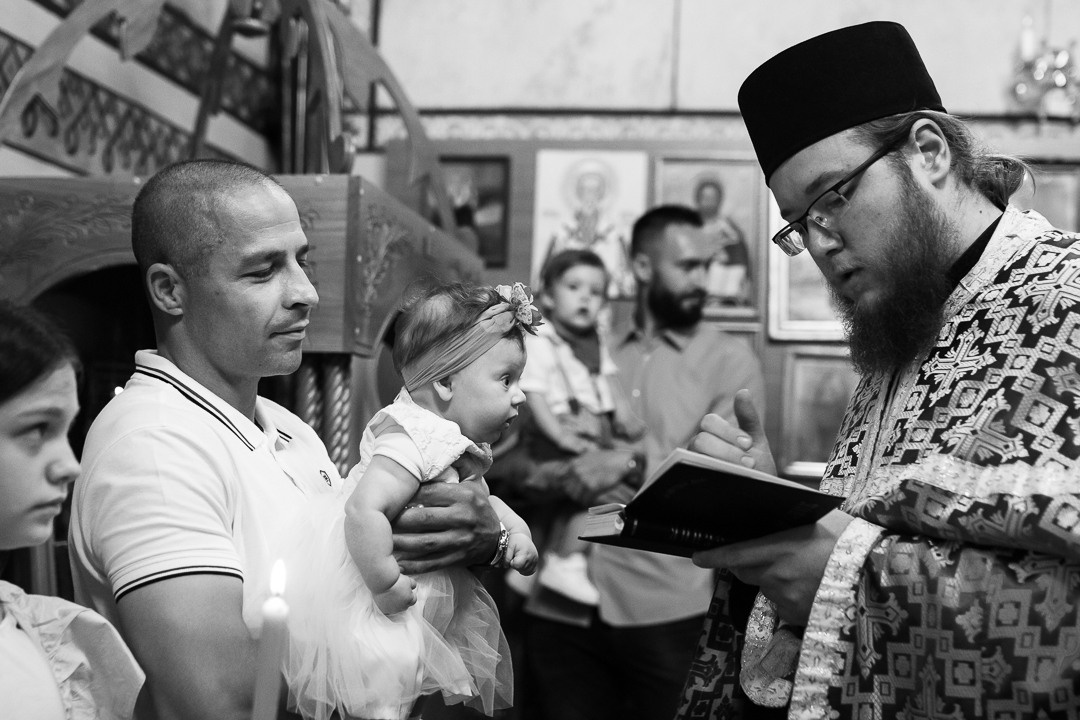 crno-bela uspomena krštenja