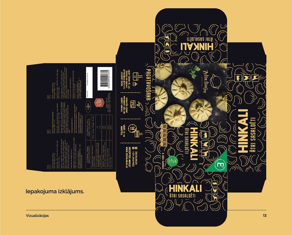 Packaging Design & Brand Identity for Zelta līnija frozen products. ContentLab — визуальный контент для бизнеса |📍Рига