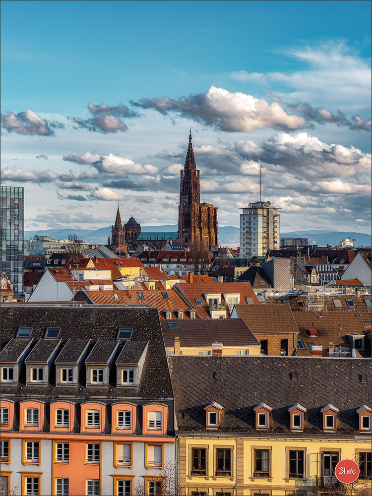 Vue de la ville un peu d'en haut. Photographe à Strasbourg | Portraits, Studio, Enfants, Événements