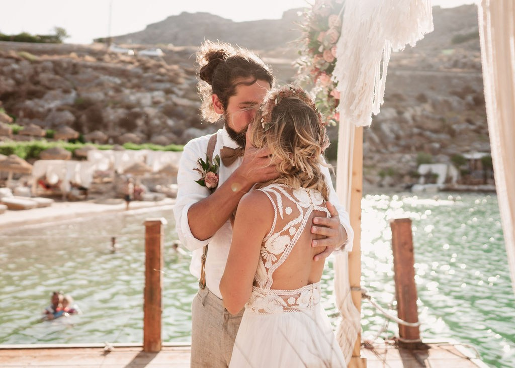 Tom und Denise 25.7.2023. Heiraten auf Rhodos | Deutschsprachige Hochzeitsplanerin Griechenland