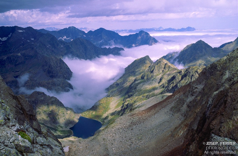View from top of mount Clarabide, Hautes Pyrénées, France