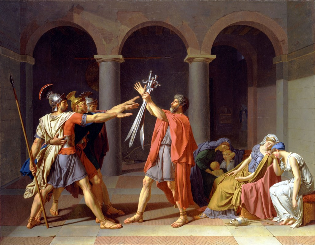 Jacques-Louis David — Oath of the Horatii (1784)