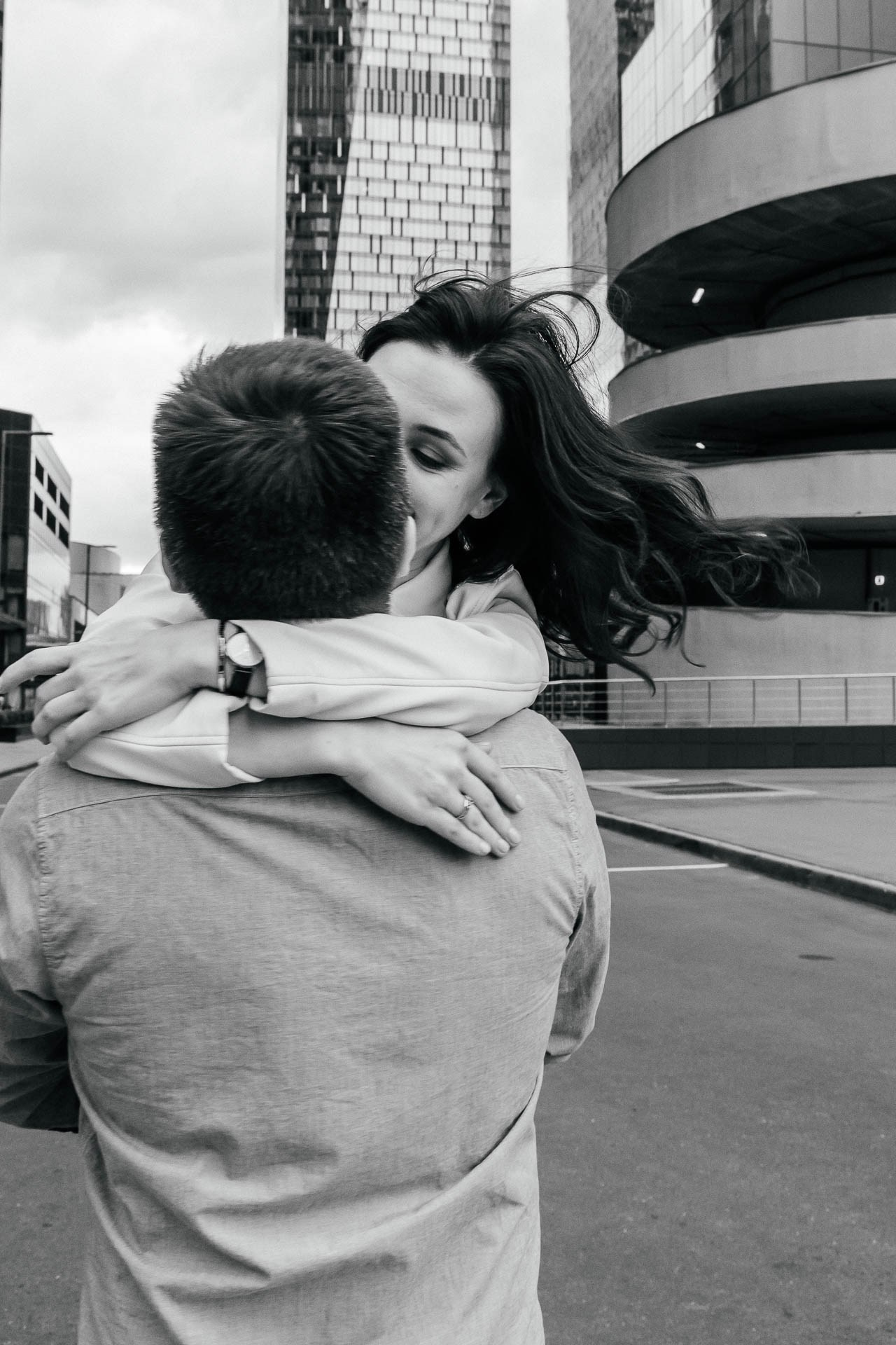 Toronto engagement photographer romantic moment Ksenia and Artem.