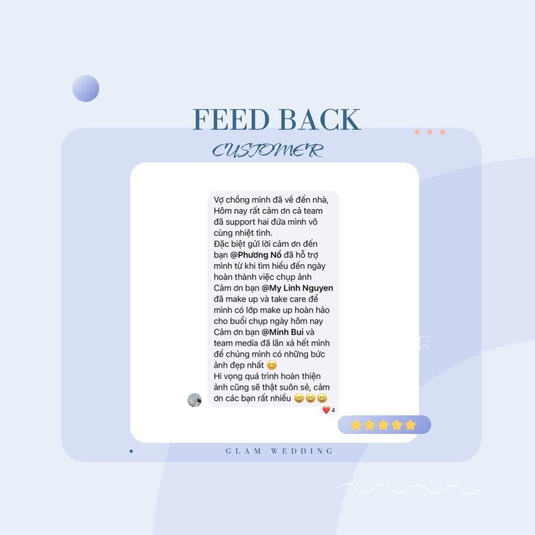 Feedback. Glam Wedding Studio