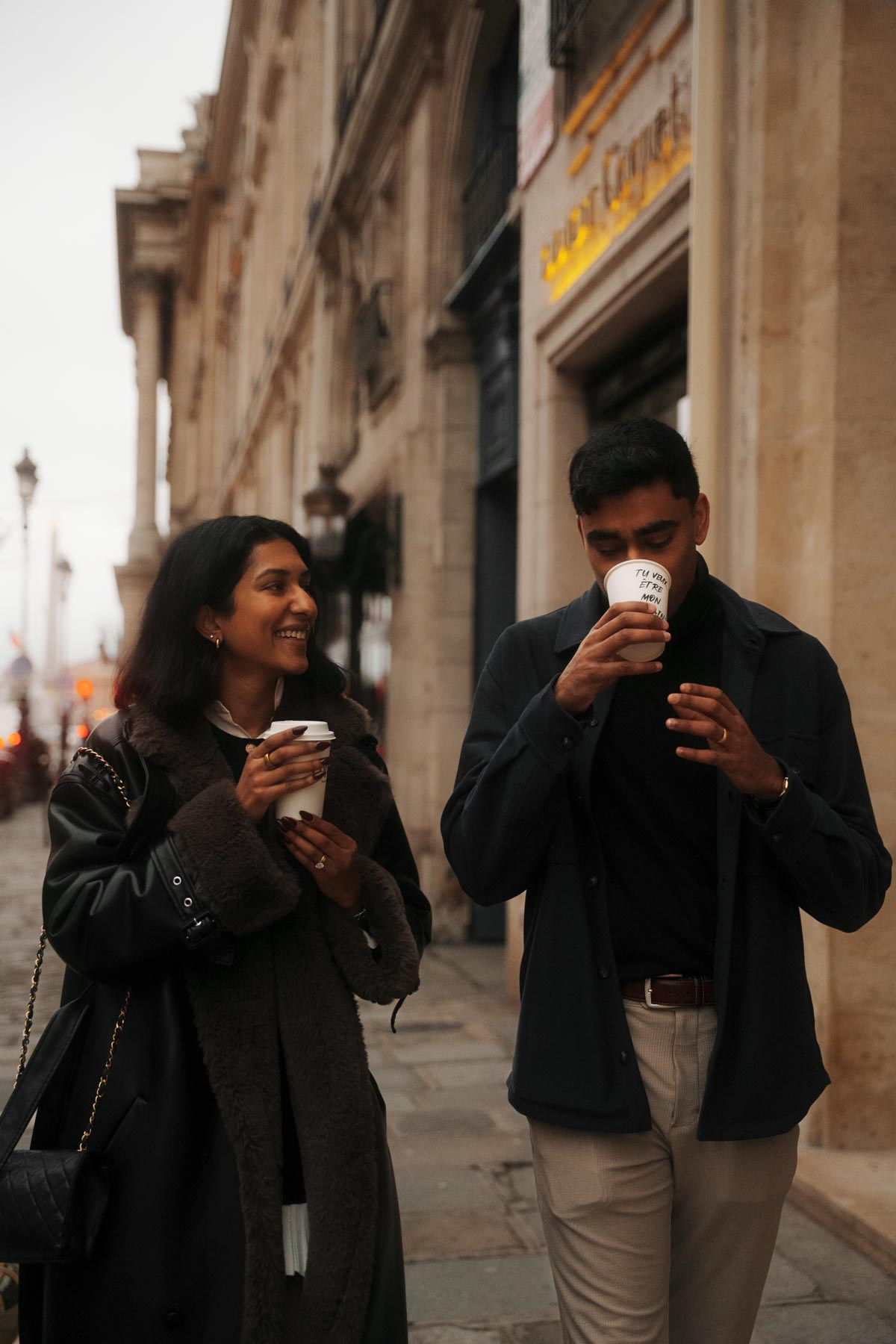Abi & Sai — Christmas in Paris. Фотограф в Париже Полина Осипова
