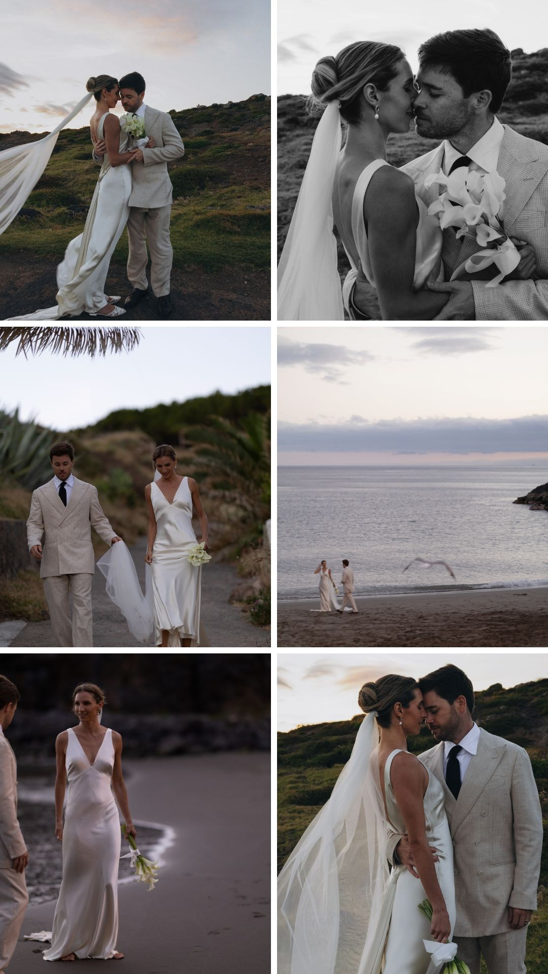 Sunset elopement highlights overlooking the Atlantic Ocean.