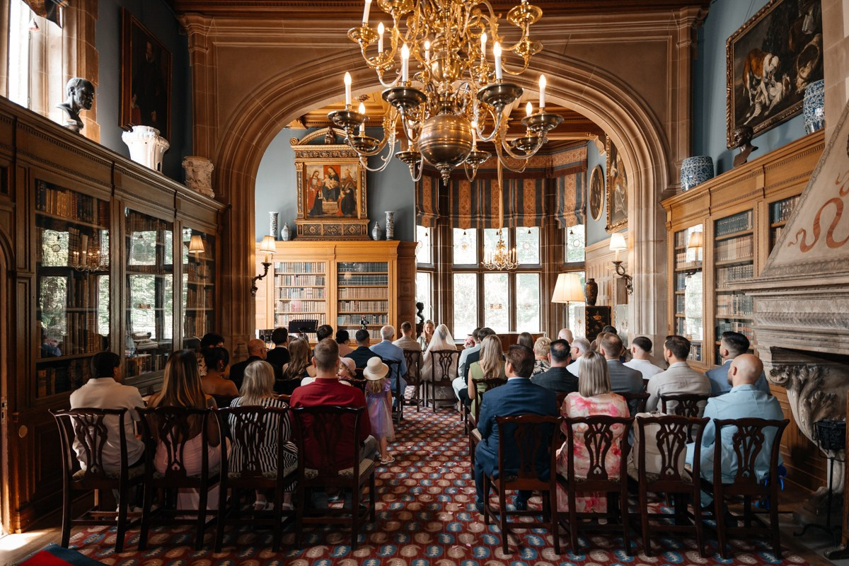 Civil ceremony in library
