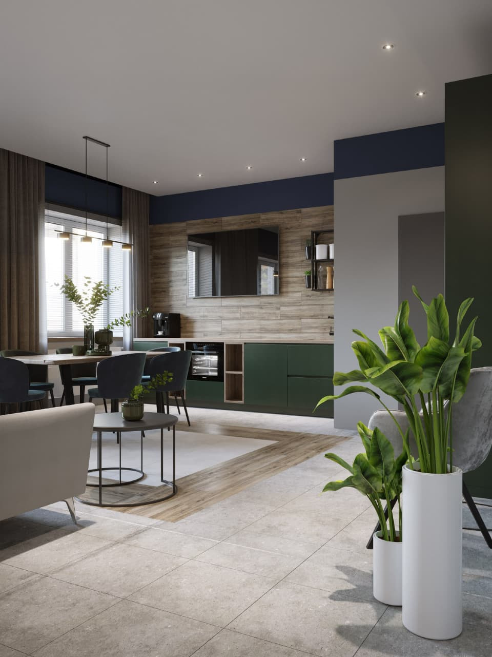 Biroja telpas Rēzeknē. Interjera dizaina studija 4 Stūri