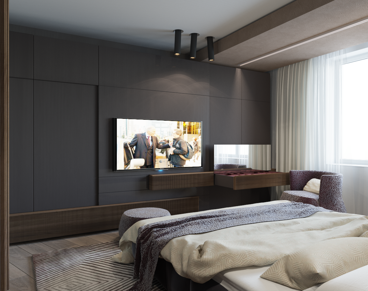 Квартира для холостяка 68 м². г. Минск. Архитектор, дизайнер интерьера, декоратор