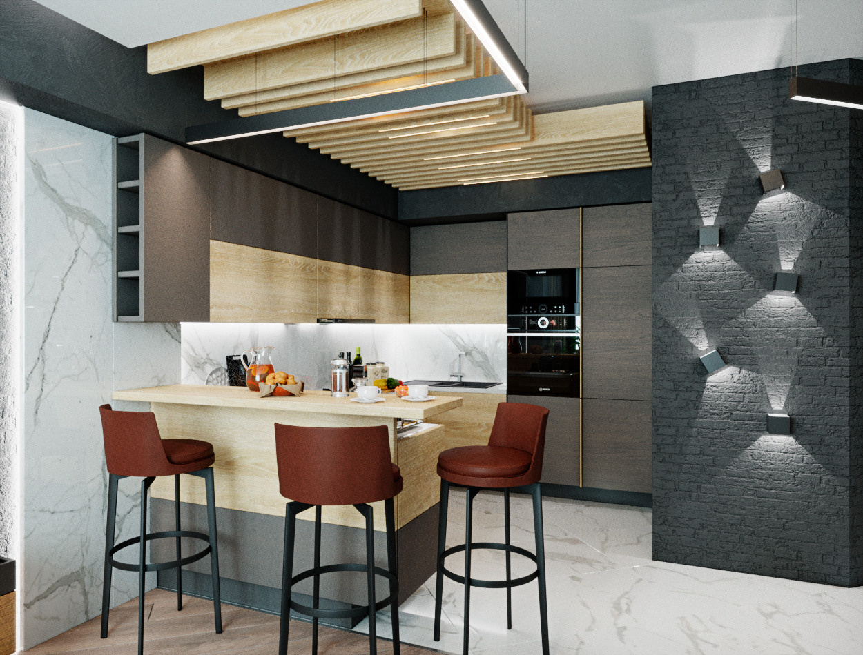 Квартира в стиле лофт 70 м², г. Москва. Архитектор, дизайнер интерьера, декоратор