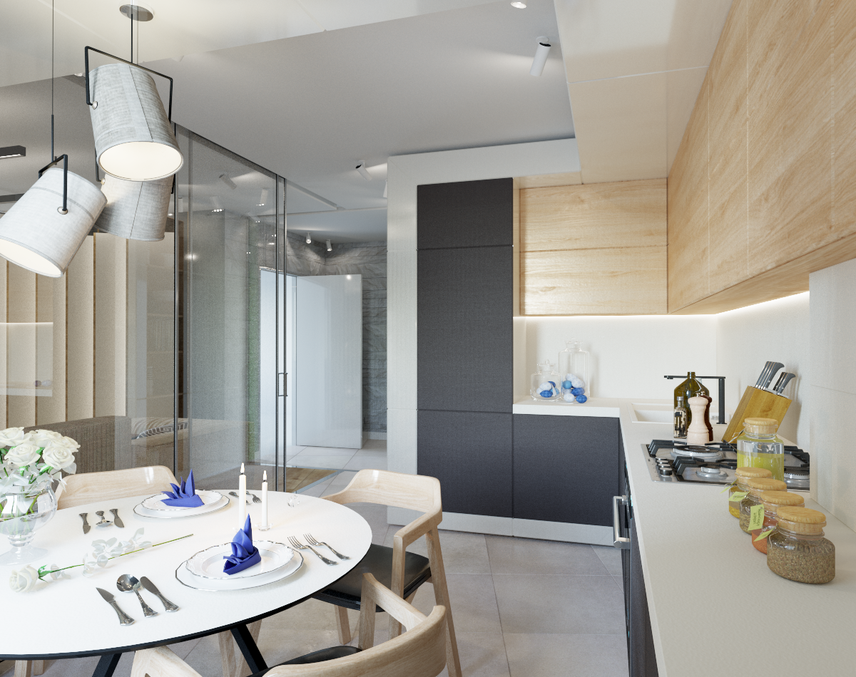 Квартира для холостяка 68 м². г. Минск. Архитектор, дизайнер интерьера, декоратор