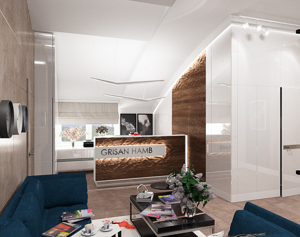 Головной офис транснациональной компании GRISAN hamb. 90 м². г. Кишинев. Архитектор, дизайнер интерьера, декоратор