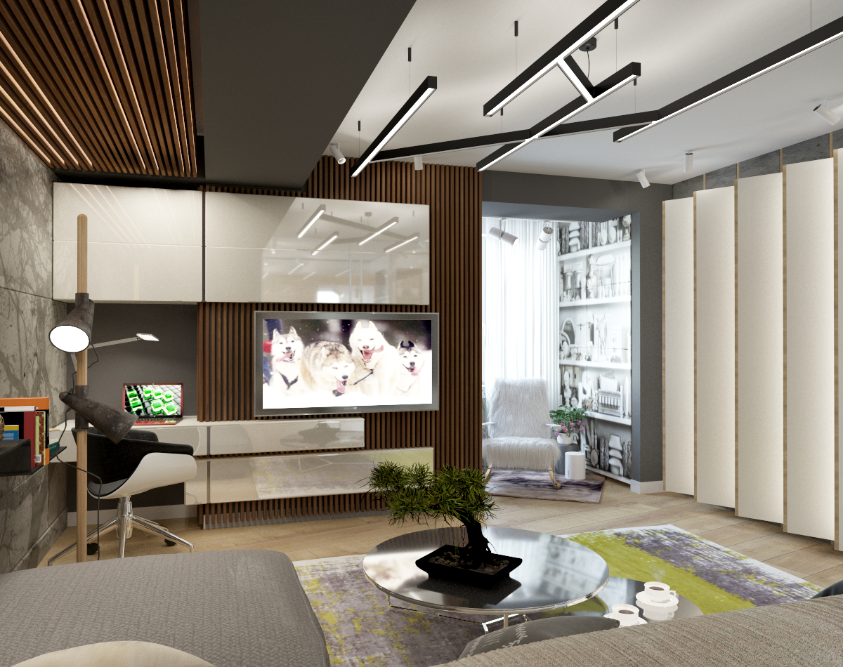 Квартира для холостяка 68 м². г. Минск. Архитектор, дизайнер интерьера, декоратор