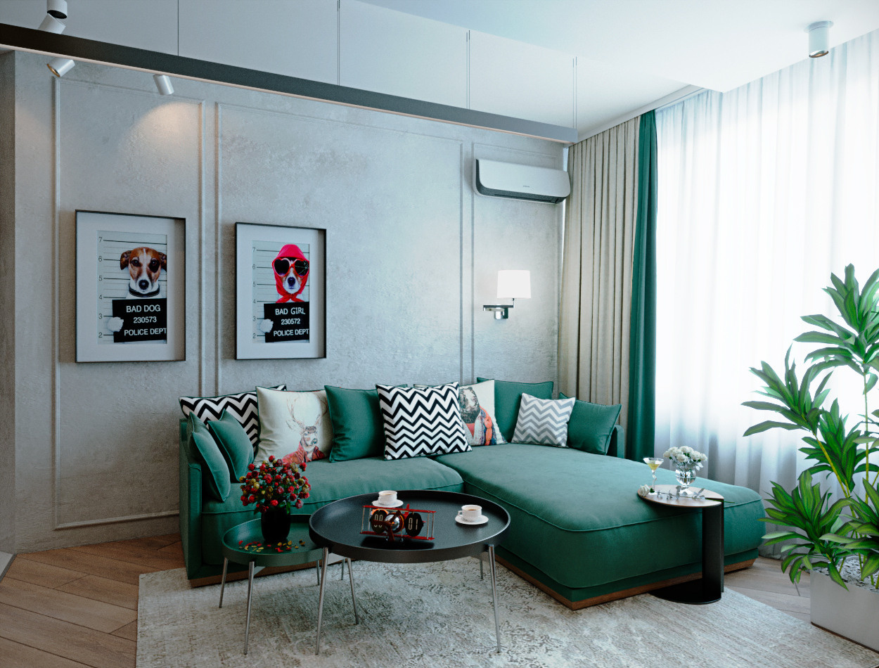 Квартира в стиле лофт 70 м², г. Москва. Архитектор, дизайнер интерьера, декоратор