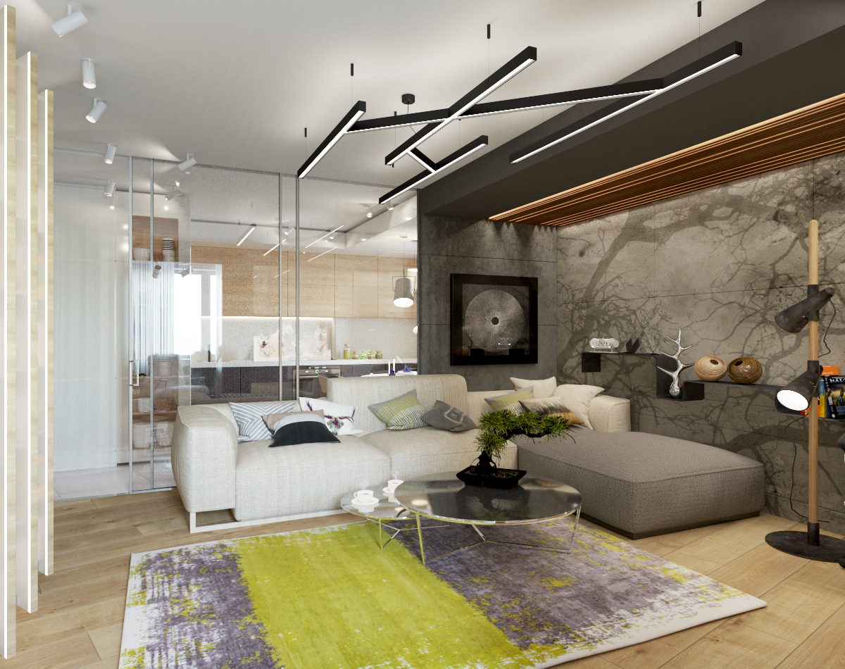 Квартира для холостяка 68 м². г. Минск. Архитектор, дизайнер интерьера, декоратор