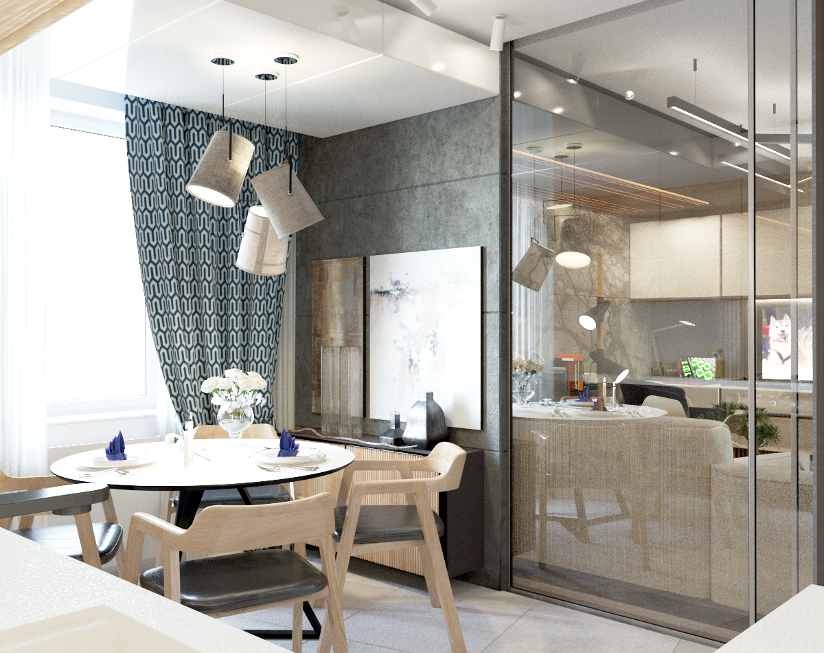 Квартира для холостяка 68 м². г. Минск. Архитектор, дизайнер интерьера, декоратор