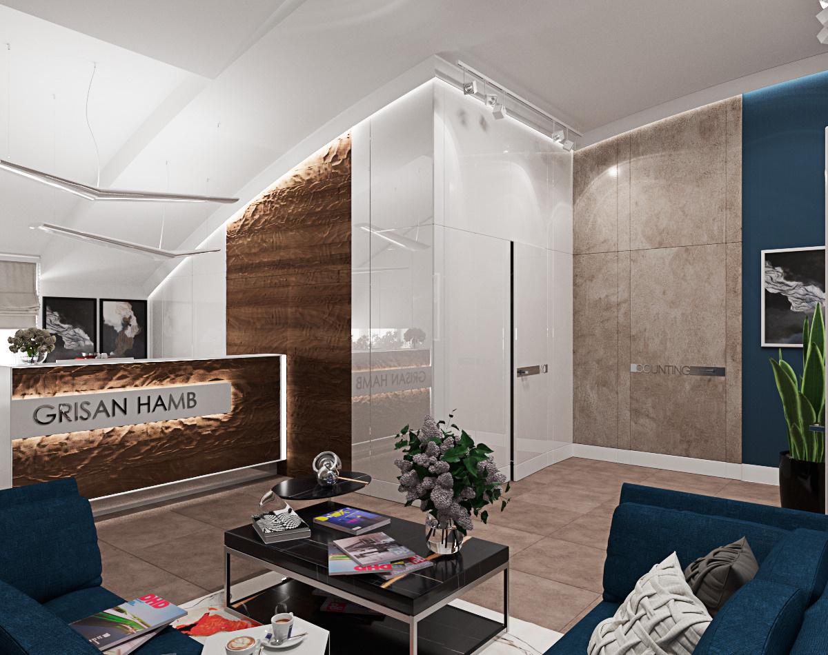 Головной офис транснациональной компании GRISAN hamb. 90 м². г. Кишинев. Архитектор, дизайнер интерьера, декоратор