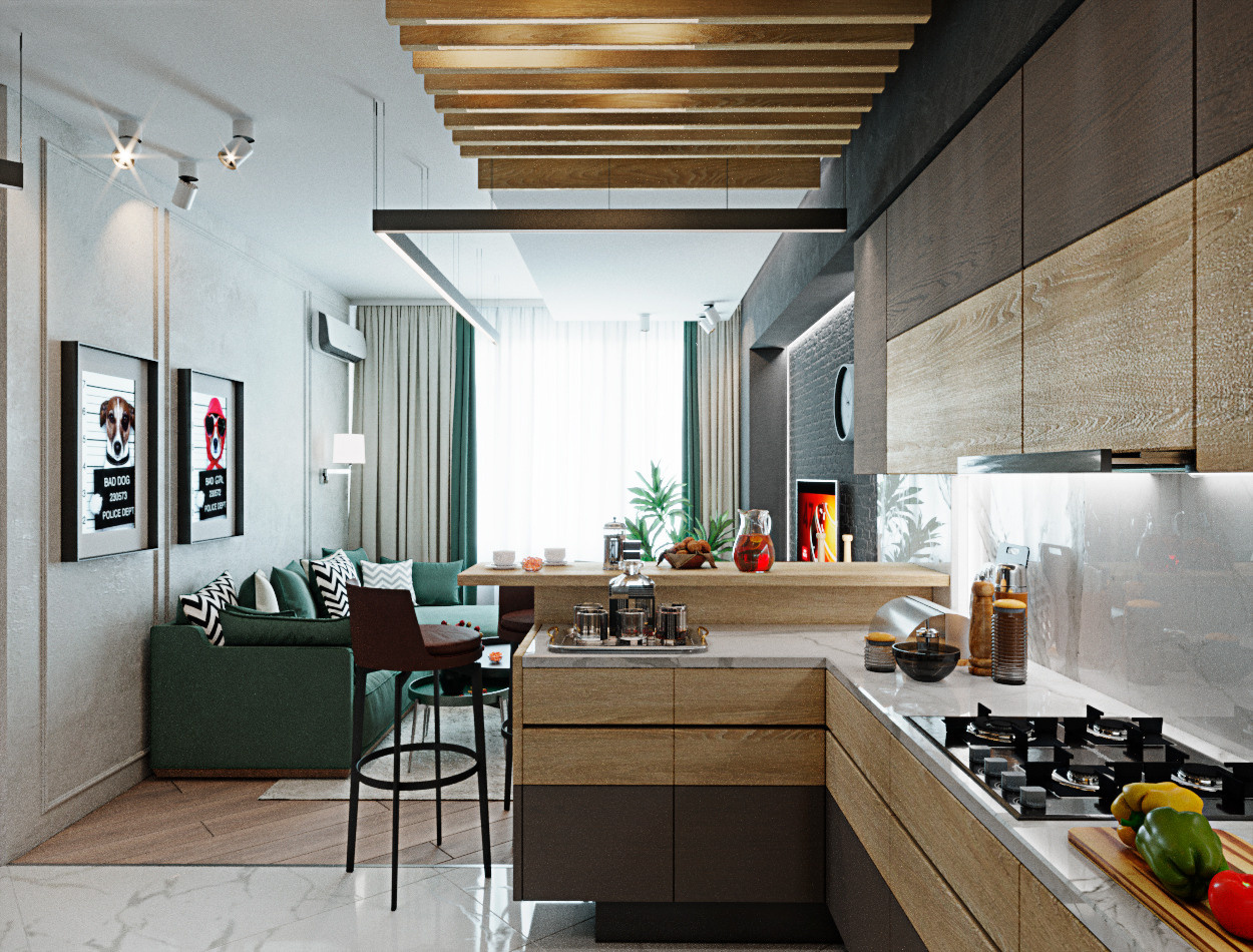 Квартира в стиле лофт 70 м², г. Москва. Архитектор, дизайнер интерьера, декоратор