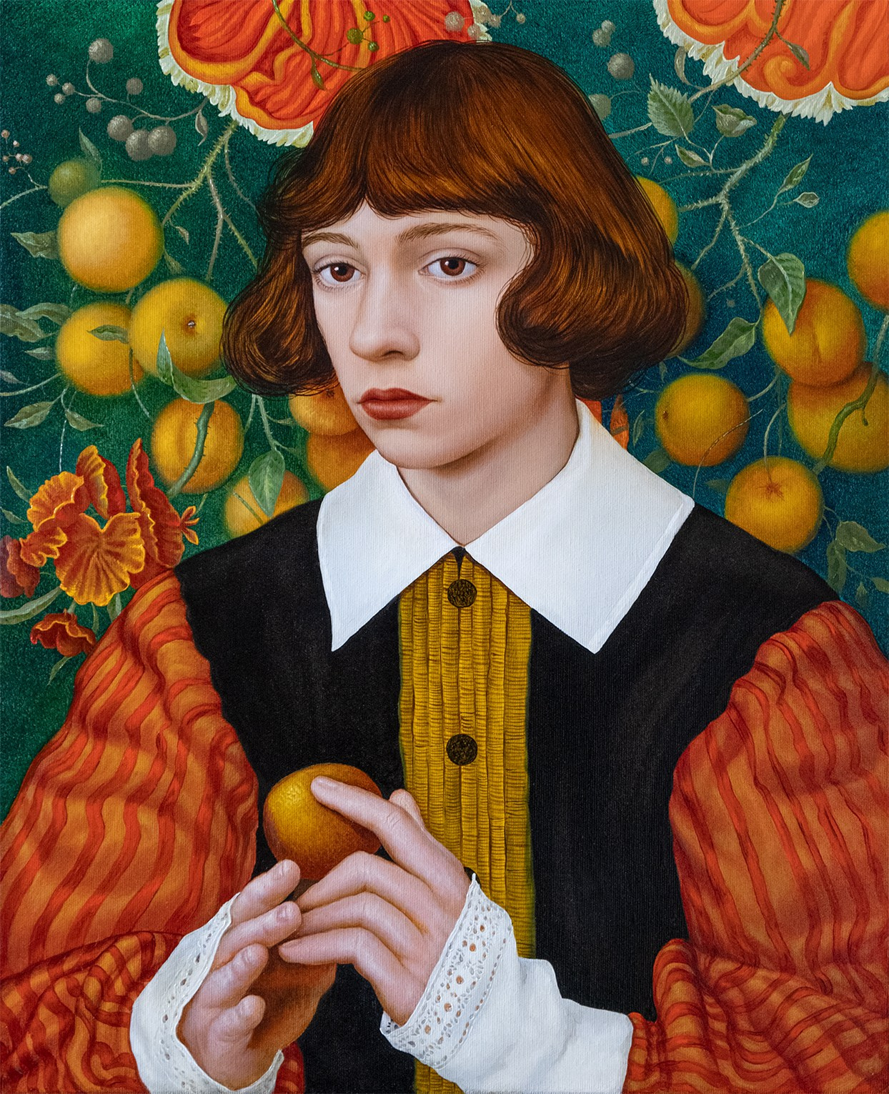 Portrait with a Peach. ELEN BEZHEN