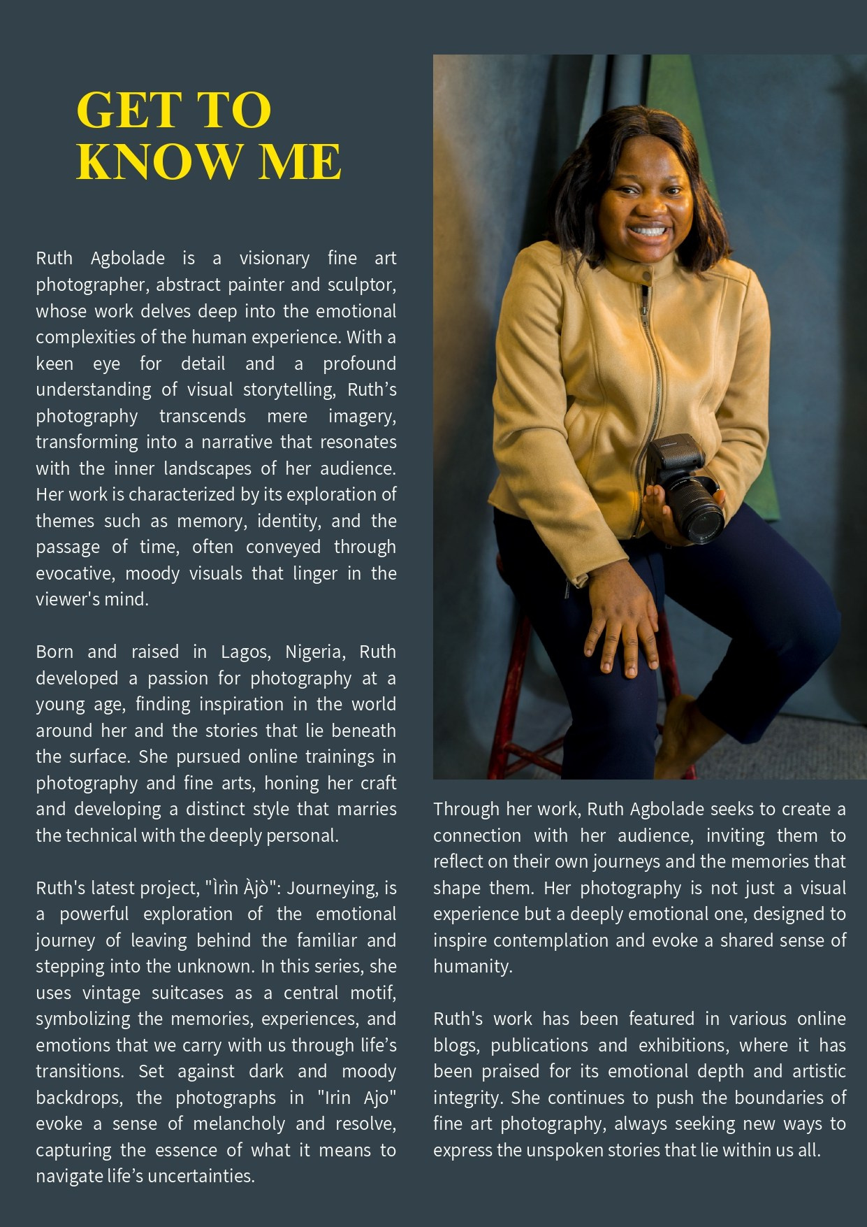 ÌRÌN ÀJÒ: JOURNEYING. Portrait & Brand Photographer in Bradford, West Yorkshire