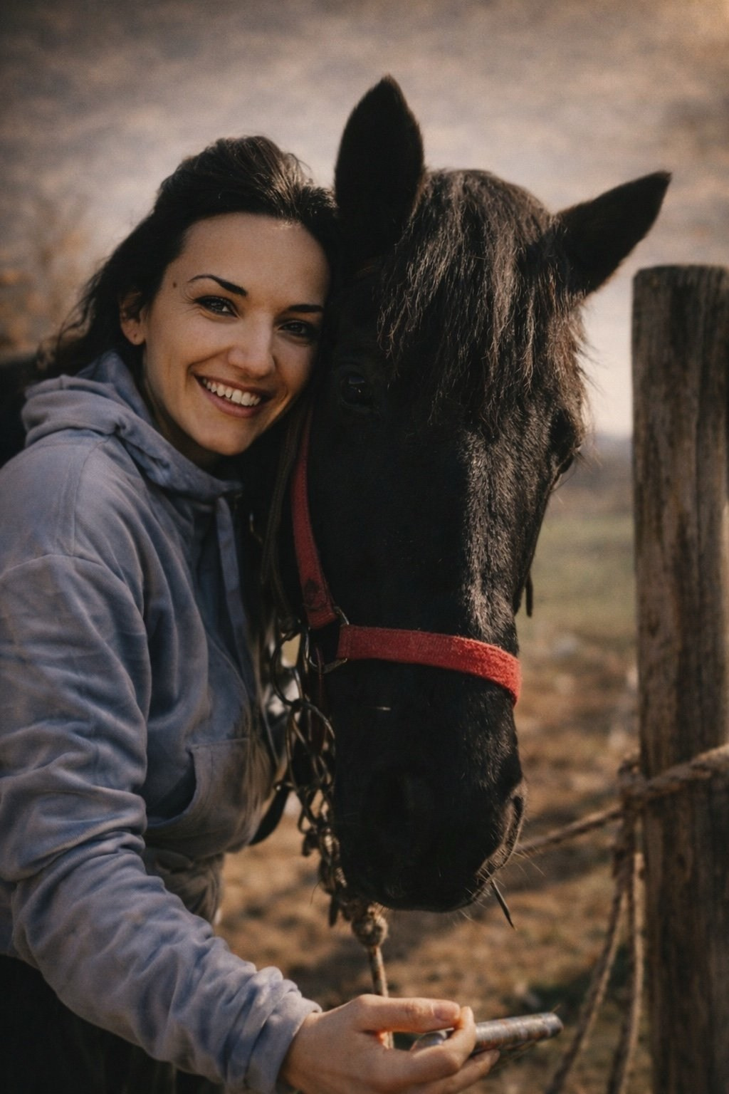 Portrait photoshoot in Plovdiv – woman with horse in natural environment