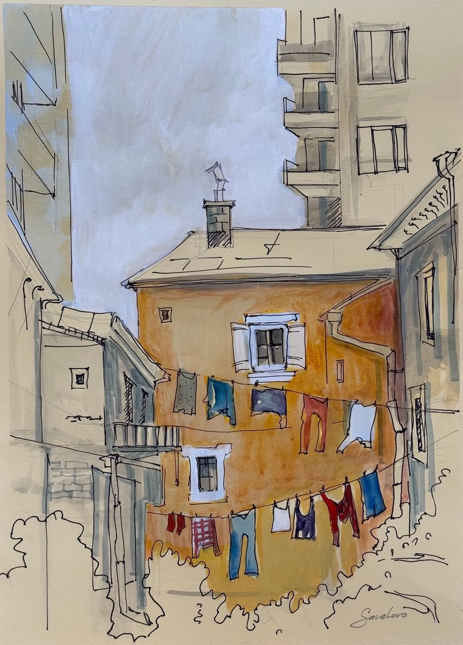 «Уютный Батуми» 150 ₾. Художник живописец Савелова Ольга
