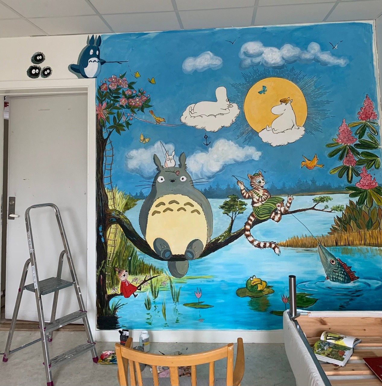 Väggmålning. Eugenia Arinstein — konstnär som skapar handgjord måleri och illustration med känsla, färg och närvaro. Verksam i Nynäshamn