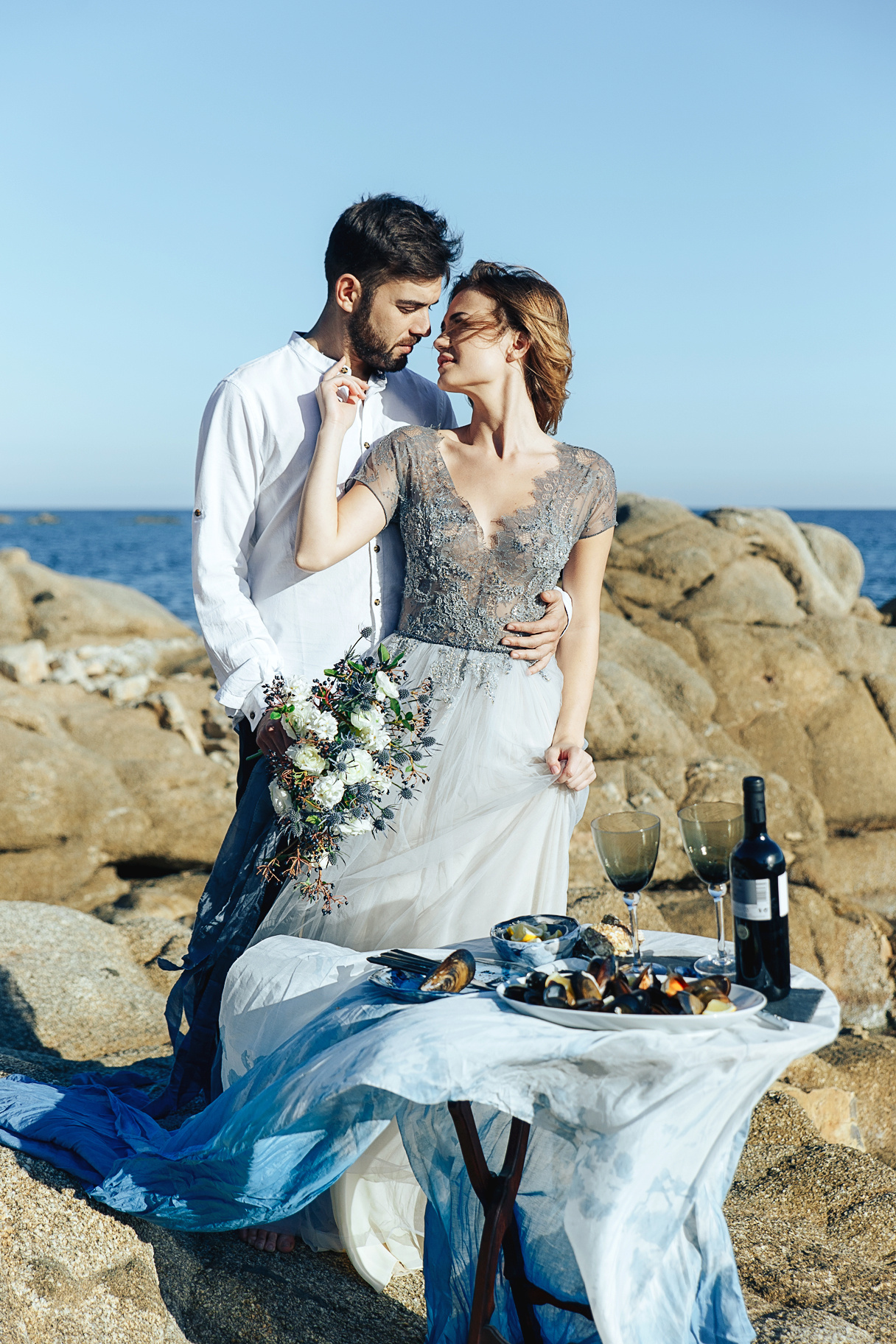 Свадебная фотосессия на побережье Коста Брава, Плая-де-Аро, Ллорет де. Фотограф в Барселоне, в Испании, по всей Европе - Андрей Пасечник. Тел