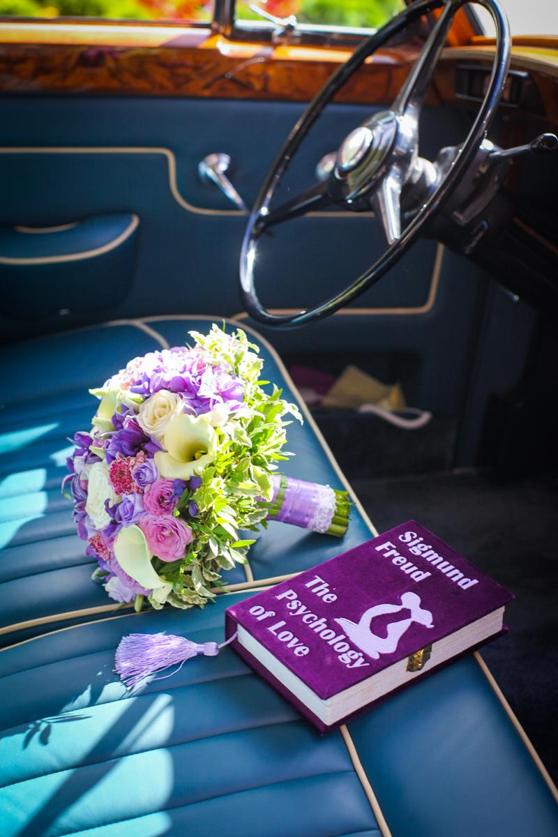 Līgavas pušķis violeta toņos. Event design, decoration, floristry, gift, Irina Novika, Riga, Latvia