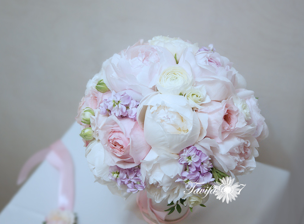 Līgavas pušķi rozā toņos. Event design, decoration, floristry, gift, Irina Novika, Riga, Latvia