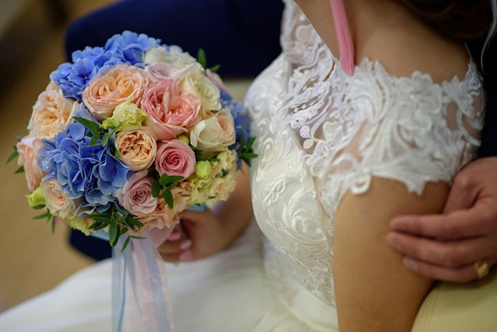 Līgavas pušķi zilos toņos. Event design, decoration, floristry, gift, Irina Novika, Riga, Latvia