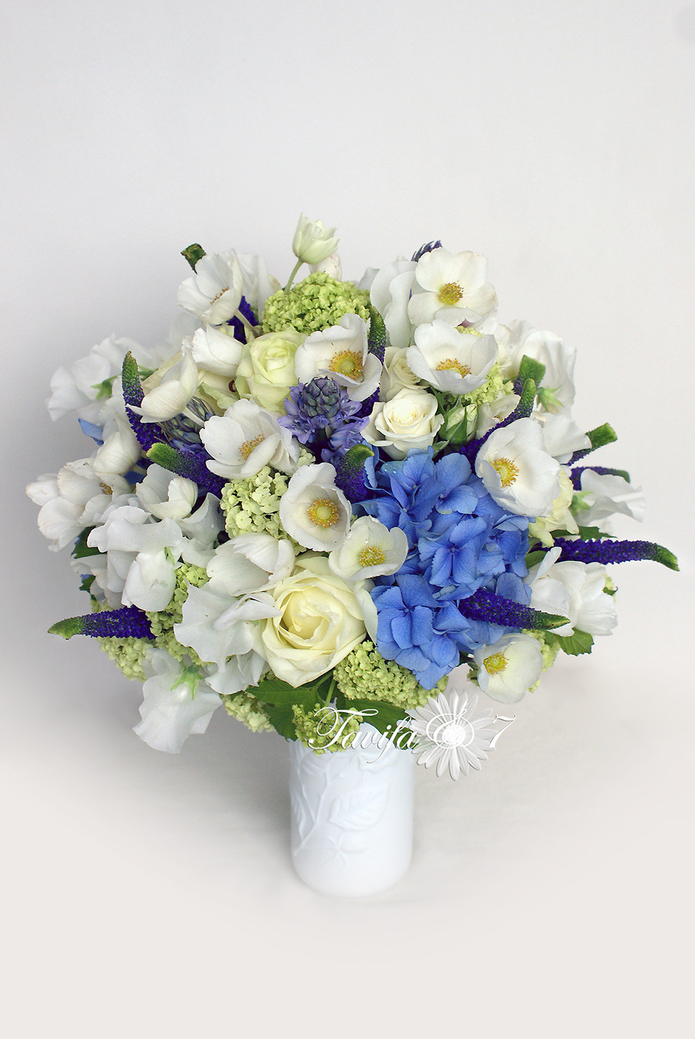 Līgavas pušķi zilos toņos. Event design, decoration, floristry, gift, Irina Novika, Riga, Latvia