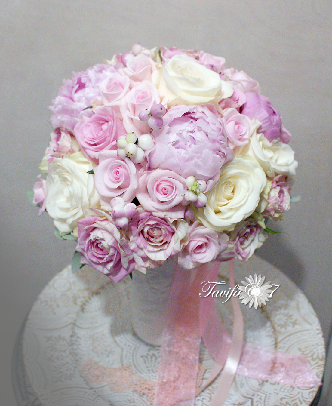 Līgavas pušķi rozā toņos. Event design, decoration, floristry, gift, Irina Novika, Riga, Latvia