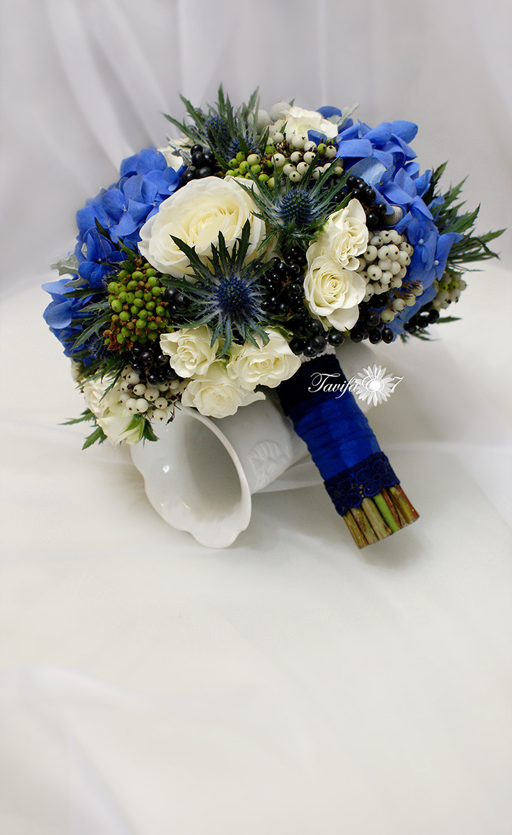 Līgavas pušķi zilos toņos. Event design, decoration, floristry, gift, Irina Novika, Riga, Latvia