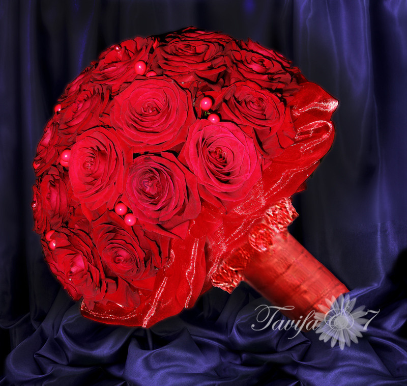 Līgavas pušķi sarkanos toņos. Event design, decoration, floristry, gift, Irina Novika, Riga, Latvia