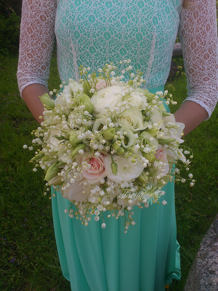 Līgavas pušķi zaļos toņos. Event design, decoration, floristry, gift, Irina Novika, Riga, Latvia