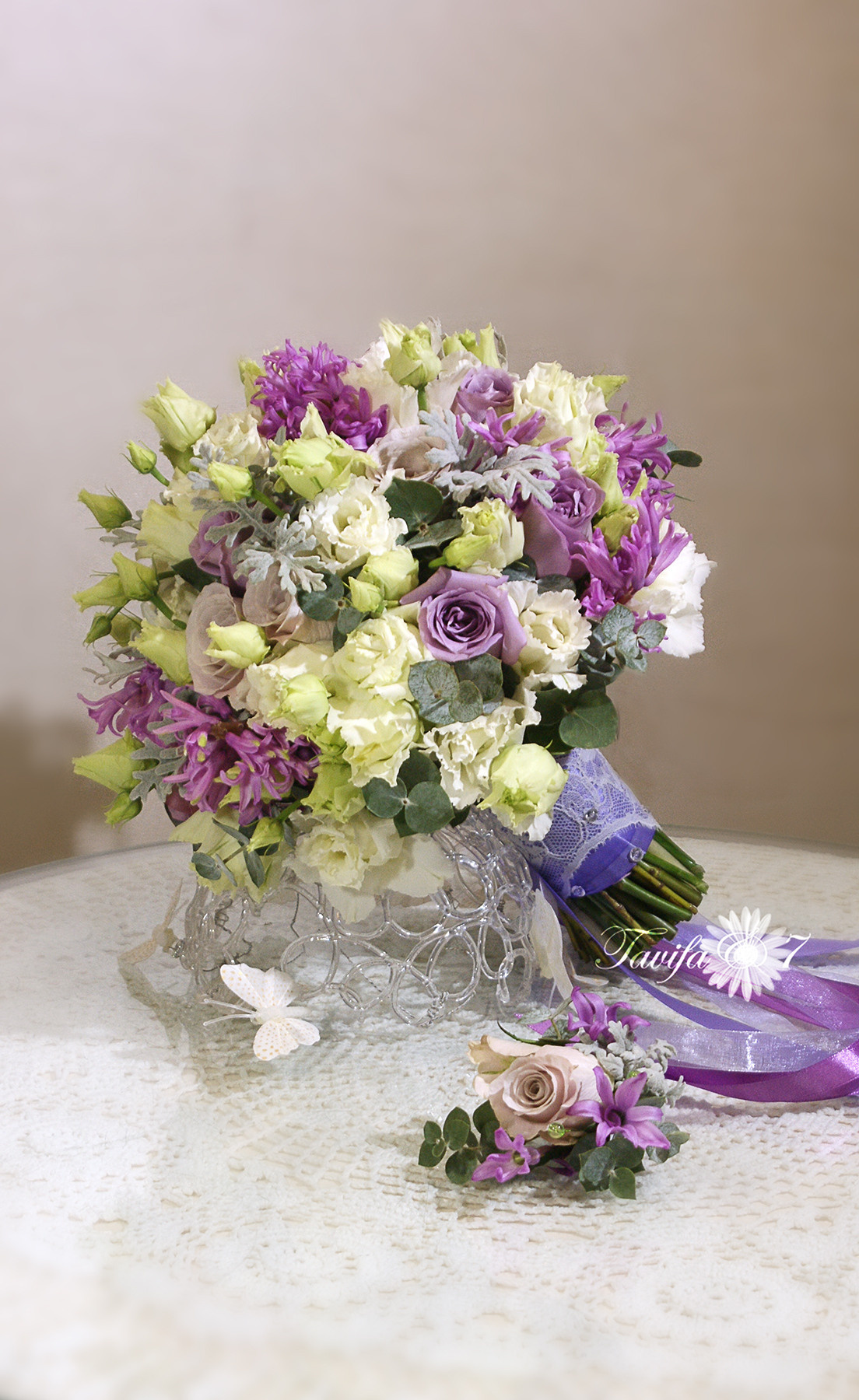 Līgavas pušķis violeta toņos. Event design, decoration, floristry, gift, Irina Novika, Riga, Latvia