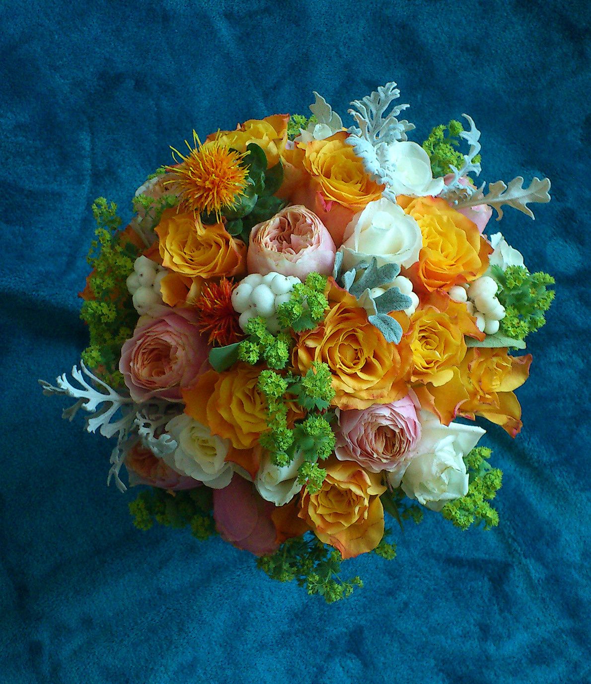 Līgavas pušķis oranža krāsā. Букет невесты в оранжевых тонах. Bridal bouqet