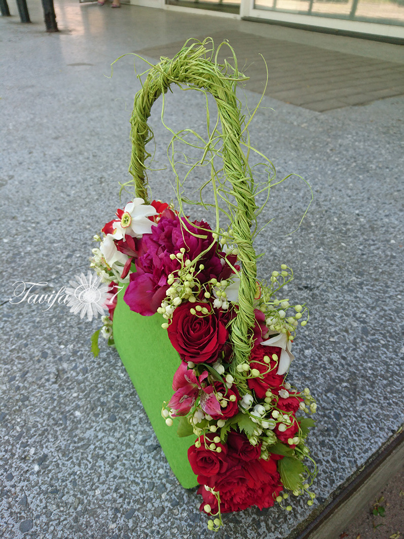 Puķu somiņas. Event design, decoration, floristry, gift, Irina Novika, Riga, Latvia