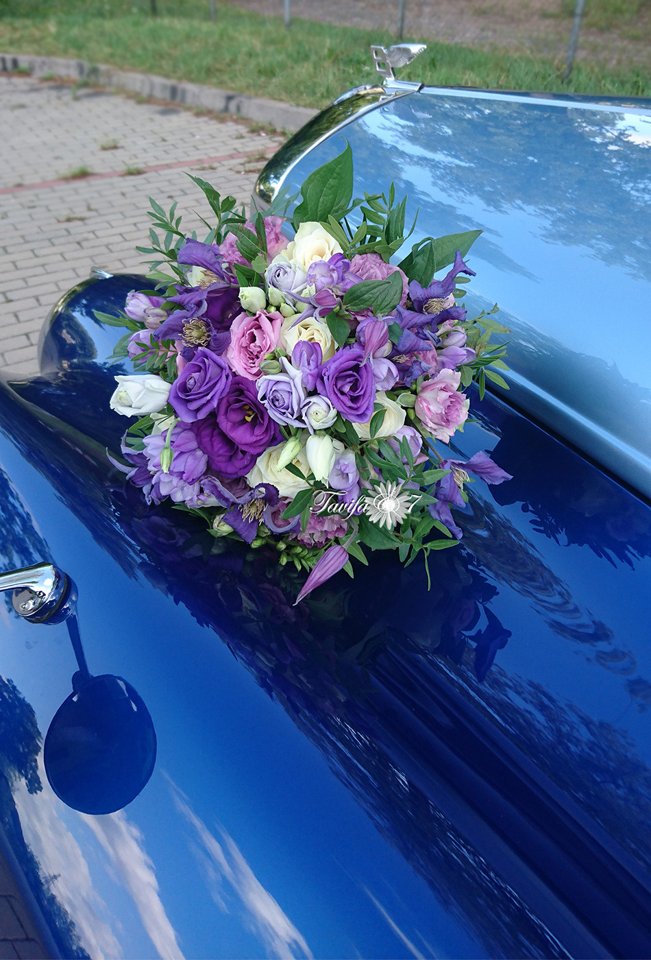 Līgavas pušķis violeta toņos. Event design, decoration, floristry, gift, Irina Novika, Riga, Latvia