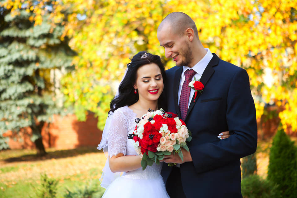 Līgavas pušķi sarkanos toņos. Event design, decoration, floristry, gift, Irina Novika, Riga, Latvia