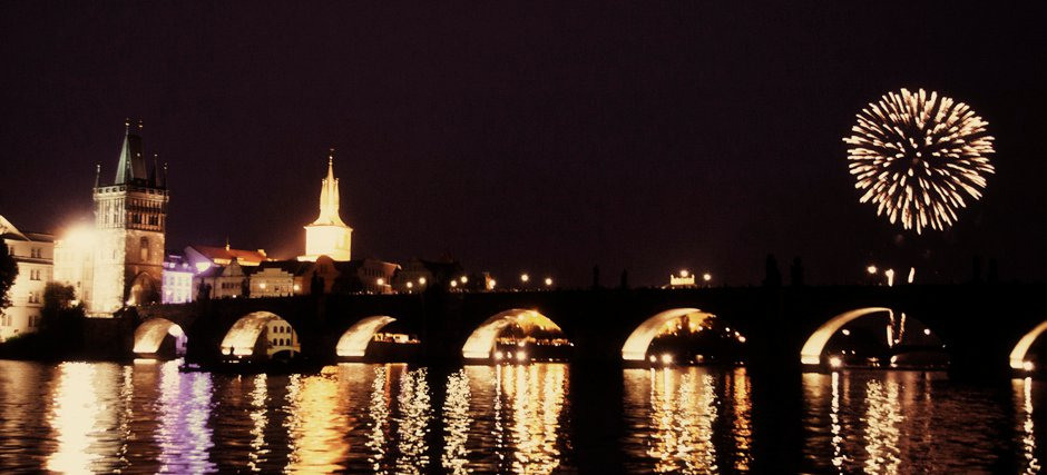 1.Прага.Карлов Мост.Салют. Путешествия в формате 360......